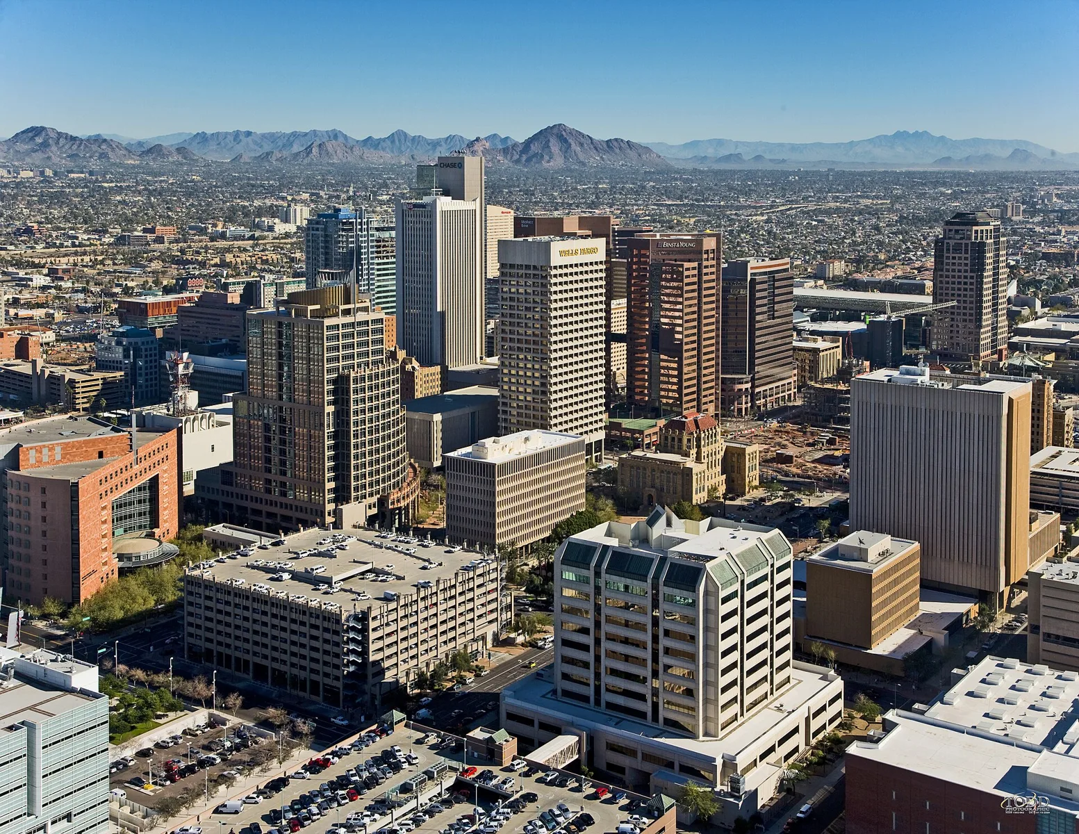 Phoenix skyline and recognizable city landmarks
