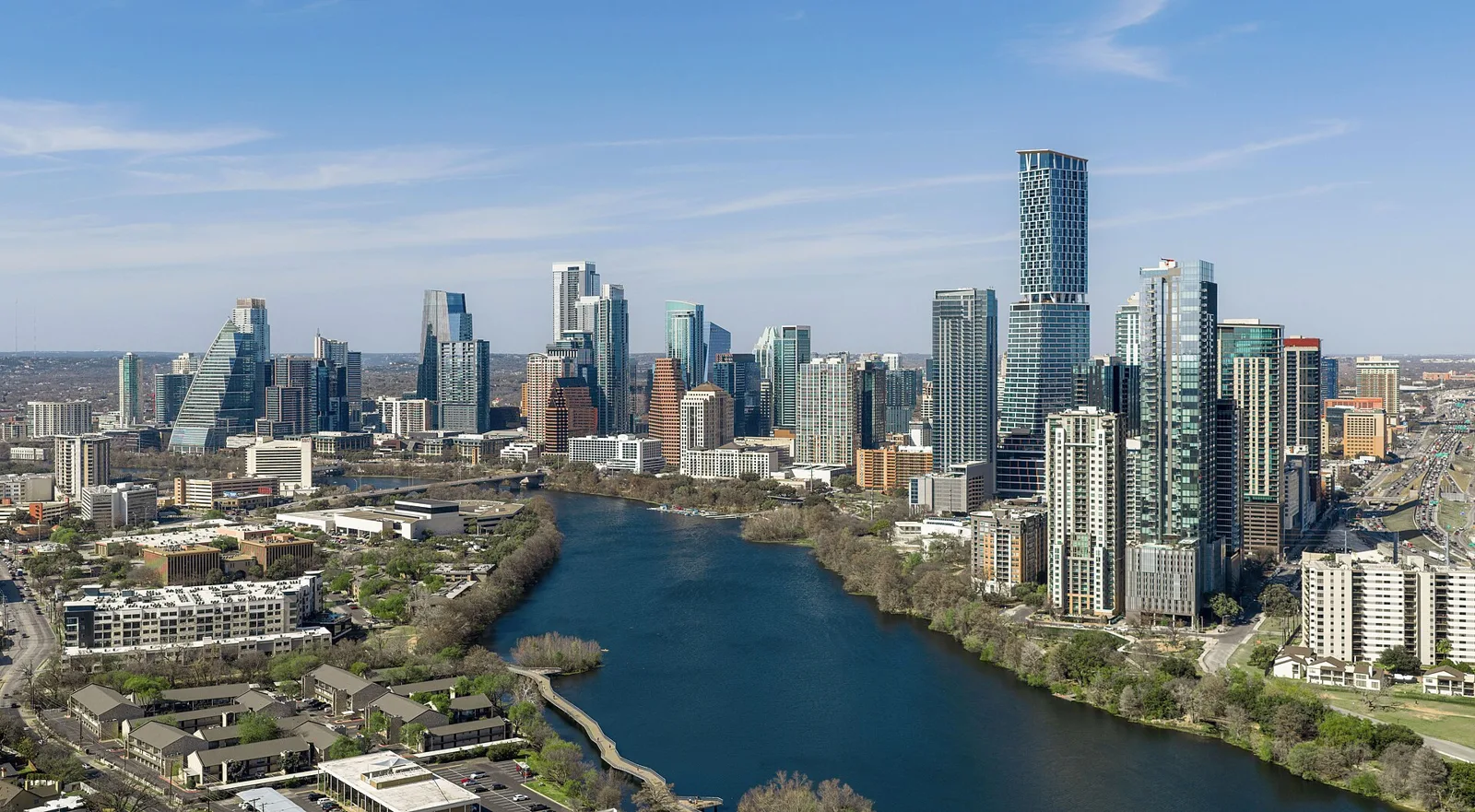 Austin skyline and recognizable city landmarks